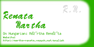 renata martha business card